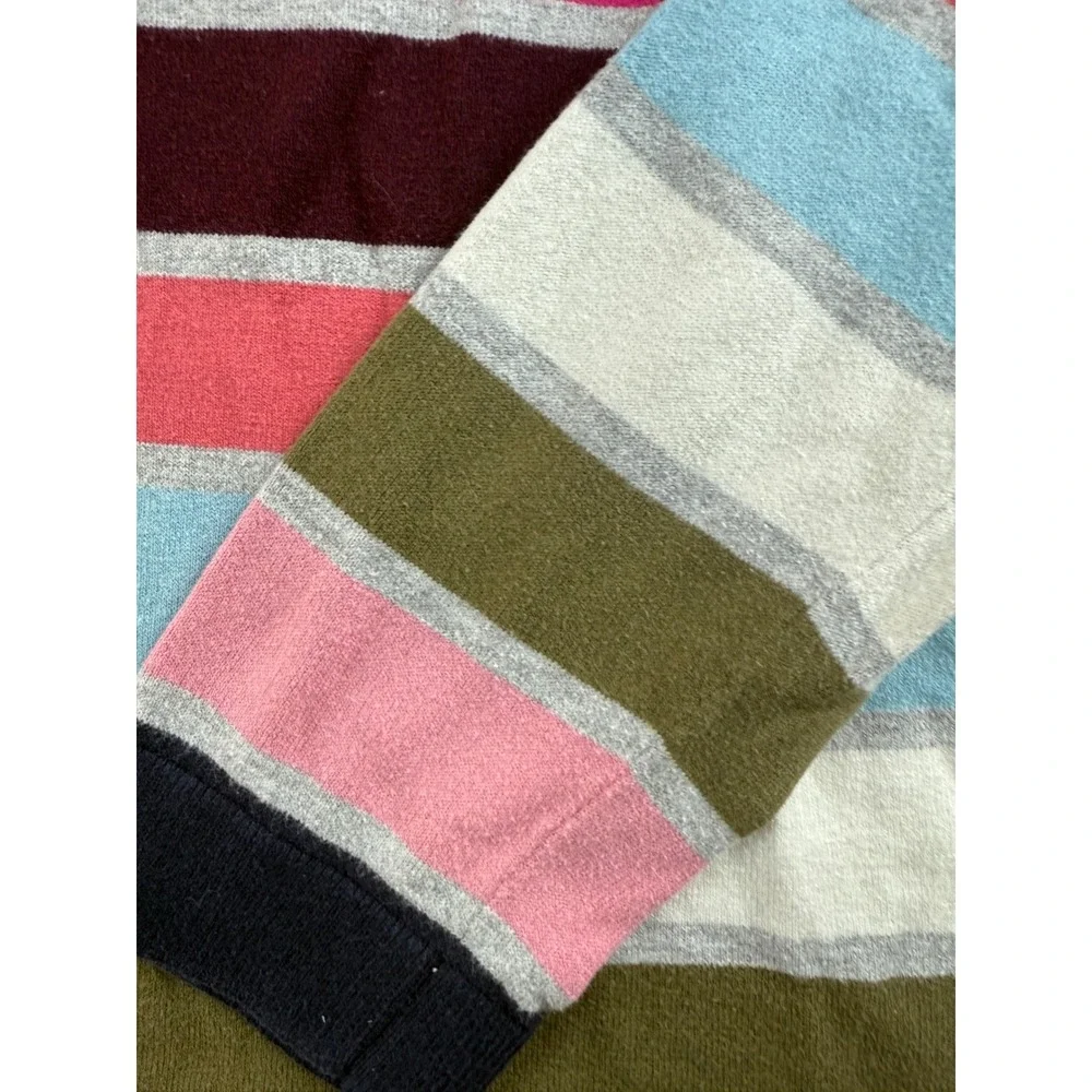 Talbots Striped Sweater Colorful Knit Long‎ Sleeve Crew Neck Classic Womens